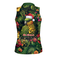 Meri Kirihimete Kakapo Women Sleeveless Polo Shirt New Zealand Christmas with Tropical Vibe LT9 - Polynesian Pride