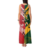Australia-Tonga Rugby Pacific Custom Tank Maxi Dress The Kangaroos and Mate Ma'a Tonga