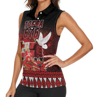 Custom Tonga 676 Haʻamonga ʻa Maui Women Sleeveless Polo Shirt Tongan Sipi Tau Unique Dance
