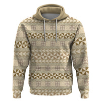 Pasifika Sataoa Pattern Simple Motif Hoodie Beige Tan LT9 Pullover Hoodie Beige Tan - Polynesian Pride