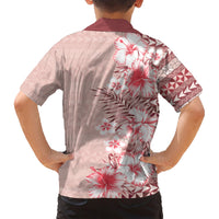 Pasifika Sataoa Pattern Plumeria Vintage Family Matching Short Sleeve Bodycon Dress and Hawaiian Shirt Cherry LT9 - Polynesian Pride