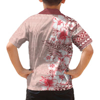 Pasifika Sataoa Pattern Plumeria Vintage Family Matching Summer Maxi Dress and Hawaiian Shirt Cherry LT9 - Polynesian Pride