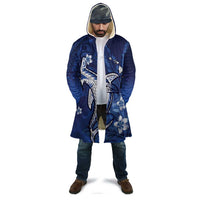 Personalized Hawaiian Maori Hammerhead Shark Cloak Polu Plumeria - Polynesian Pride