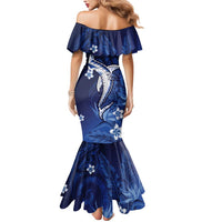 Personalized Hawaiian Maori Hammerhead Shark Mermaid Dress Polu Plumeria - Polynesian Pride