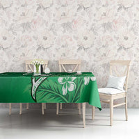 Personalized Hawaiian Maori Hammerhead Shark Tablecloth Omaomao Plumeria - Polynesian Pride