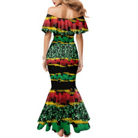 Vanuatu 46th Year Anniversary Family Matching Mermaid Dress and Hawaiian Shirt 30 July 1980 Hibiscus Seamless Pattern LT9 - Polynesian Pride