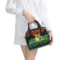 Vanuatu 46th Year Anniversary Shoulder Handbag 30 July 1980 Hibiscus Seamless Pattern