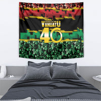 Vanuatu 46th Year Anniversary Tapestry 30 July 1980 Hibiscus Seamless Pattern