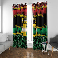 Vanuatu 46th Year Anniversary Window Curtain 30 July 1980 Hibiscus Seamless Pattern