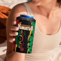 Vanuatu 46th Year Anniversary 4 in 1 Can Cooler Tumbler Tamtam Slit Drums Long God Yumi Stanap