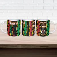 Vanuatu 46th Year Anniversary Ceramic Mug Tamtam Slit Drums Long God Yumi Stanap