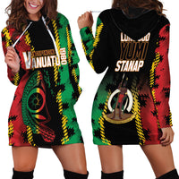 Vanuatu 46th Year Anniversary Hoodie Dress Tamtam Slit Drums Long God Yumi Stanap