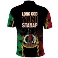 Vanuatu 46th Year Anniversary Polo Shirt Tamtam Slit Drums Long God Yumi Stanap