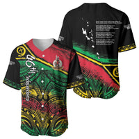 Vanuatu 46th Year Anniversary Baseball Jersey Vintage Grunge Vanuatu Flag Heritage