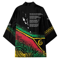Vanuatu 46th Year Anniversary Kimono Vintage Grunge Vanuatu Flag Heritage