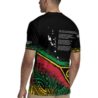 Vanuatu 46th Year Anniversary Rugby Jersey Vintage Grunge Vanuatu Flag Heritage