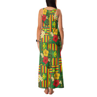 Hawaii Kanaka Maoli Hibiscus Family Matching Tank Maxi Dress and Hawaiian Shirt Hawaiian Flag Motif LT9 - Polynesian Pride