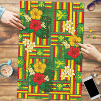 Hawaii Kanaka Maoli Hibiscus Puzzle Hawaiian Flag Motif