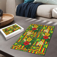Hawaii Kanaka Maoli Hibiscus Puzzle Hawaiian Flag Motif