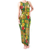 Hawaii Kanaka Maoli Hibiscus Tank Maxi Dress Hawaiian Flag Motif