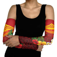 Hawaii Ku Kia'i Mauna Personalized Arm Sleeves Hibiscus Kakau Pattern