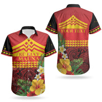 Hawaii Ku Kia'i Mauna Personalized Couples Matching Summer Maxi Dress and Hawaiian Shirt Hibiscus Kakau Pattern LT9 - Polynesian Pride