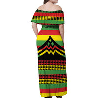 Hawaii Ku Kia'i Mauna Personalized Family Matching Off Shoulder Maxi Dress and Hawaiian Shirt Hawaiian Kanaka Maoli Motif LT9 - Polynesian Pride