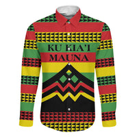 Hawaii Ku Kia'i Mauna Personalized Family Matching Puletasi and Hawaiian Shirt Hawaiian Kanaka Maoli Motif LT9 Daughter's Dress Green - Polynesian Pride