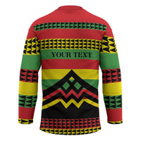 Hawaii Ku Kia'i Mauna Personalized Hockey Jersey Hawaiian Kanaka Maoli Motif