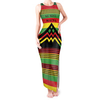 Hawaii Ku Kia'i Mauna Personalized Tank Maxi Dress Hawaiian Kanaka Maoli Motif