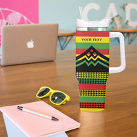 Hawaii Ku Kia'i Mauna Personalized Tumbler With Handle Hawaiian Kanaka Maoli Motif LT9 - Polynesian Pride