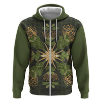 Hawaii Ohia Lehua Squares Hoodie Hawaiian Quilt Inspired Floral Pattern