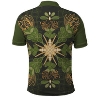 Hawaii Ohia Lehua Squares Polo Shirt Hawaiian Quilt Inspired Floral Pattern LT9 - Polynesian Pride