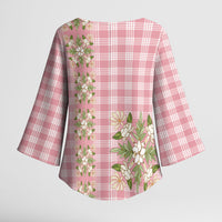 Akala Hamele Hawai'i Palaka Squares Maile Leaf Kimono Sleeve Blouse Flowers Hawaiian Quilt Patterns