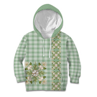Liko Kukui Hawai'i Palaka Squares Maile Leaf Kid Hoodie Flowers Hawaiian Quilt Patterns