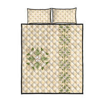 Melemele Ahiahia Hawai'i Palaka Squares Maile Leaf Quilt Bed Set Flowers Hawaiian Quilt Patterns