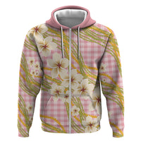 Akala Hamele Palaka Plumeria Hoodie Puakenikeni and Maile Lei