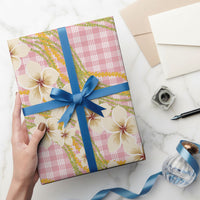Akala Hamele Palaka Plumeria Wrapping Paper Puakenikeni and Maile Lei