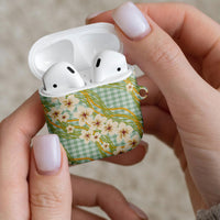 Liko Kukui Hawai'i Palaka Plumeria AirPods Case Puakenikeni and Maile Lei
