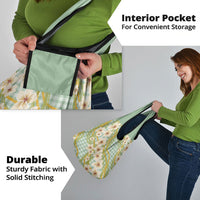 Liko Kukui Hawai'i Palaka Plumeria Grocery Bag Puakenikeni and Maile Lei