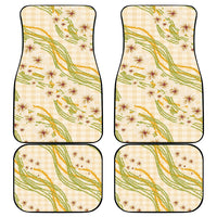 Melemele Ahiahia Hawai'i Palaka Plumeria Car Mats Puakenikeni and Maile Lei