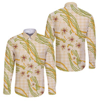 Melemele Ahiahia Hawai'i Palaka Plumeria Family Matching Mermaid Dress and Hawaiian Shirt Puakenikeni and Maile Lei
