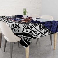 Custom Samoa Rugby Pacific Tablecloth Samoan Warrior Tribal Pattern