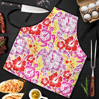 Palaka with Honu and Hibiscus Apron Hawaiian Heritage Spirit - Polynesian Pride