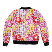 Palaka with Honu and Hibiscus Bomber Jacket Hawaiian Heritage Spirit - Polynesian Pride