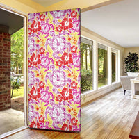 Palaka with Honu and Hibiscus Door Cover Hawaiian Heritage Spirit - Polynesian Pride