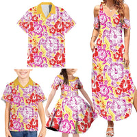 Palaka with Honu and Hibiscus Family Matching Summer Maxi Dress and Hawaiian Shirt Hawaiian Heritage Spirit - Polynesian Pride