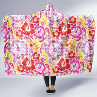 Palaka with Honu and Hibiscus Hooded Blanket Hawaiian Heritage Spirit - Polynesian Pride