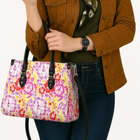 Palaka with Honu and Hibiscus Leather Bag Hawaiian Heritage Spirit - Polynesian Pride