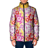 Palaka with Honu and Hibiscus Padded Jacket Hawaiian Heritage Spirit - Polynesian Pride